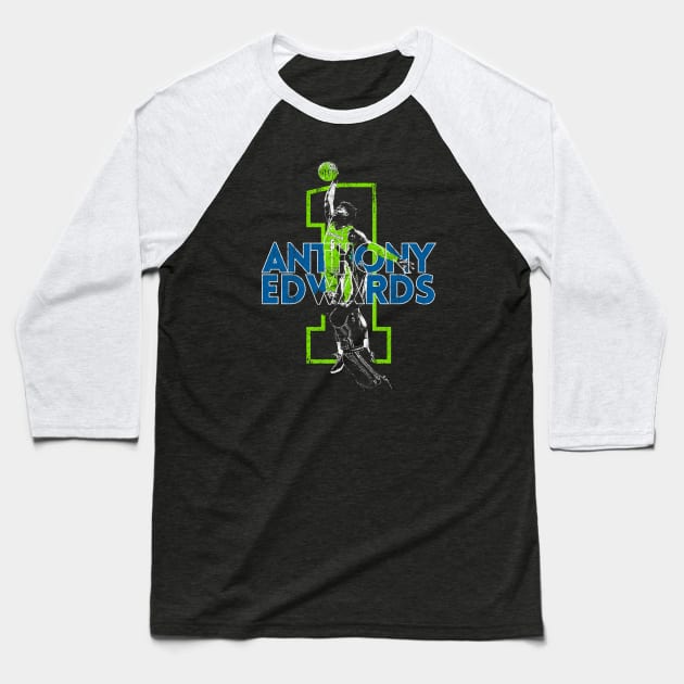 Anthony Edwards Baseball T-Shirt by huckblade